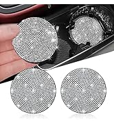2pcs Bling Car Cup Holder Coaster, 2.75 inch Anti-Slip Shockproof Universal Fashion Vehicle Car C...