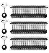 DONQL 900pcs Fishing Bobber Stopper, Fishing Rubber Bobber Beads Stopper, 6 in 1 Black, Oval Floa...