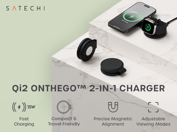 OntheGo 2-in-1 Wireless Charger