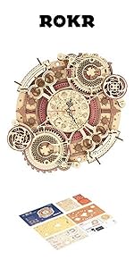 ROKR 3D Wooden Puzzles for Adults- 183pcs Mechanical Model Building Kit Wooden Craft Movie Projector...