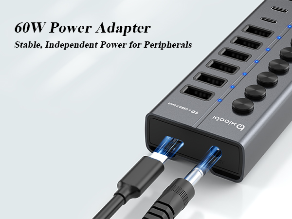 usb c hub powered usb splitter for laptop 