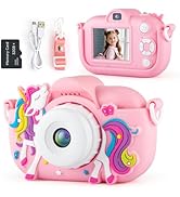 Kids Camera for 3-5 Years Old Girls Gifts, 48MP Kids Digital Camera with 32GB SD Card 16X Digital...