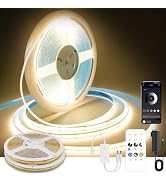 Pandery COB LED Strip Lights Warm White,24V Dimmable led Light Strip KIT with Remote and app Cont...
