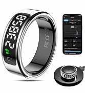 led smart ring silver