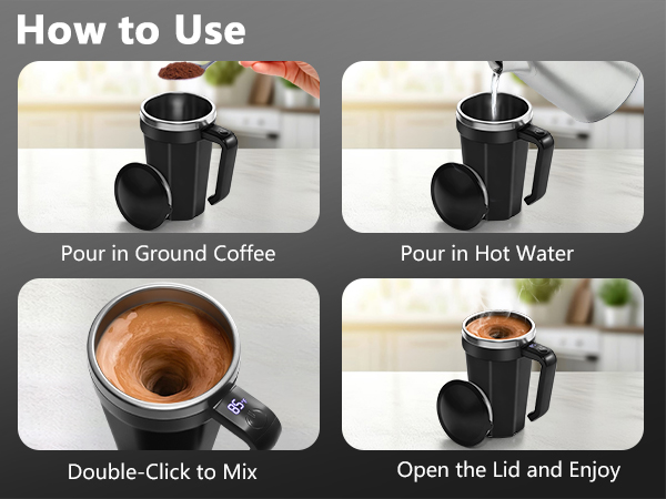 self stirring coffee mug