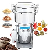 1000g Commercial Grain Grinder - 2400W Heavy-Duty Electric Mill for Coffee, Spices, Nuts &amp; Grains...