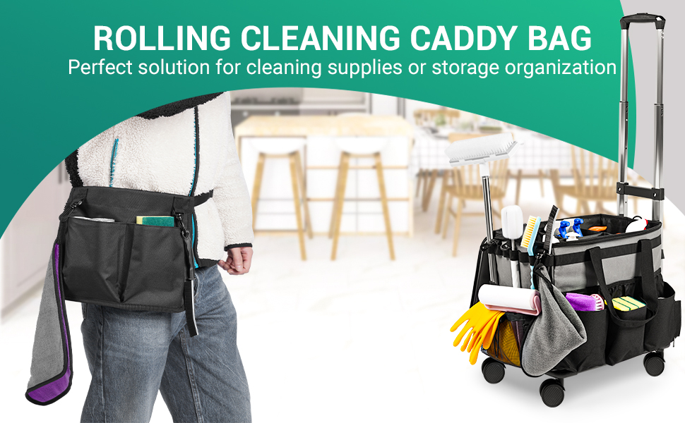 Rolling Cleaning Caddy Bag