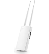 MokerLink Outdoor Wireless AP, 2.4GHz 300Mbps WiFi Access Point with 2 * 5dbi Antenna, 24V PoE Po...