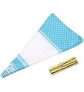 Cone Shaped Cellophane Treat Bags, Cellophane Cone Bags, 50 Packs Festival Clear Cone Shaped Trea...