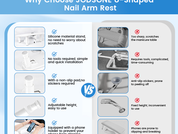 White Manicure Arm Rest for Nails Tech