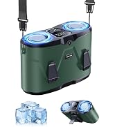 KIMMOO Dual-Motor Rechargeable Waist Fan with Ice Cooling, 25000 RPM High-Speed Neck Belt Clip-on...