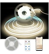 DAYBETTER COB LED Strip Lights, 32.8 ft/10 m 3200 LEDs Bright Natural White LED Light Strips with...