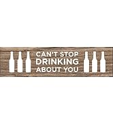 Happy Hour, Stop Drinking Solid Wood Fun and witty wine plaques, 16 x 4 x 1 inches