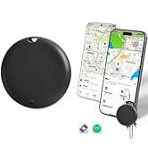 OTIC Dual System Bluetooth Smart Tracker Tags 1 Pack Black, Item Finder Locator for Apple Find My...