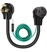 WELLUCK 1.5 FT 4 Prong to 3 Prong Dryer Adapter, 30 Amp Dryer Outlet Plug Power Cord, NEMA 10-30P...