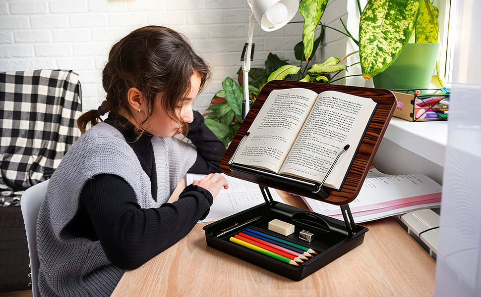 Wooden Book Stand for Reading