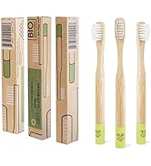 Rain Organic Bamboo Baby Kids Toothbrush - 100% Safe Infant Toddler Toothbrush 6 to 12 Months and...