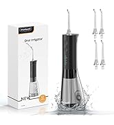 Water Flossers for Teeth, 300ML Cordless Water Flosser, Mornwell 3s Pressure Crescendo Oral Irrig...