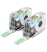 Phomemo A30 P15 Luminous Label Tape, Black on Glow-in-The-Dark Labels, Strong Adhesion Self-Adhes...