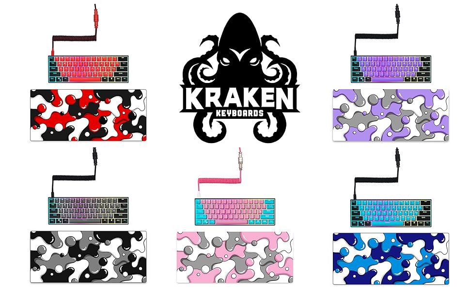 Kraken Keyboards Hot Swappable Mechanical Keyboard Bundles