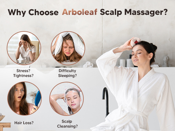 stress? tightness? difficult sleeping? choose arboleaf head massager