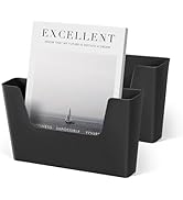 YOHOM 2 PCS Adhesive Wall File Organizer Office Mailbox Wall Mounted File Paper Tray Door mount M...