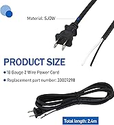 8ft Power Tool Replacement Cord