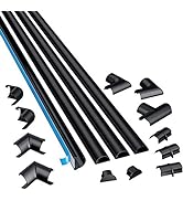 D-Line 13.12ft Cord Hider Kit, Patented Cable Cover, Hide Wires on Wall, Channel for TV Mount Cor...