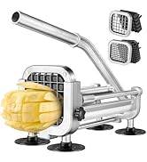 French Fry Cutter, Ruooson Professional Potato Cutter Slicer with 1/2 In &amp; 1/4 In Stainless Steel...
