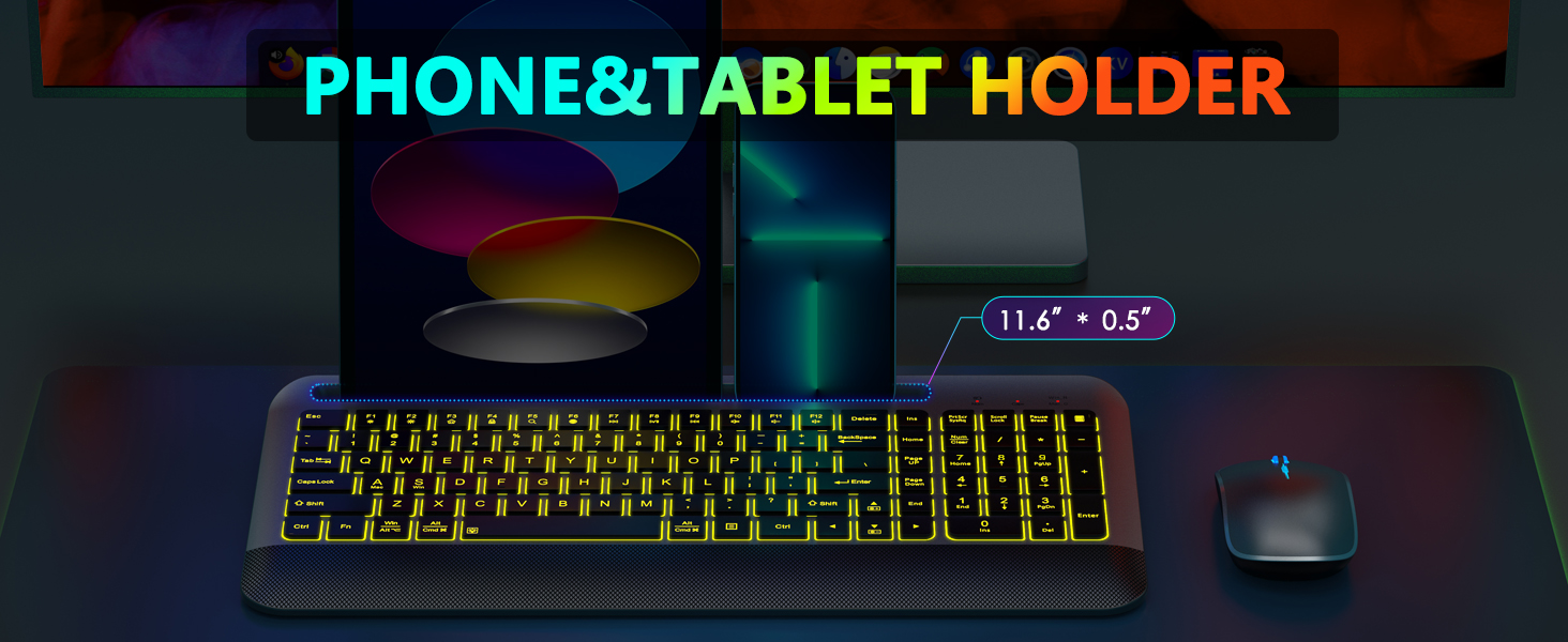 Backlit wireless keyboard