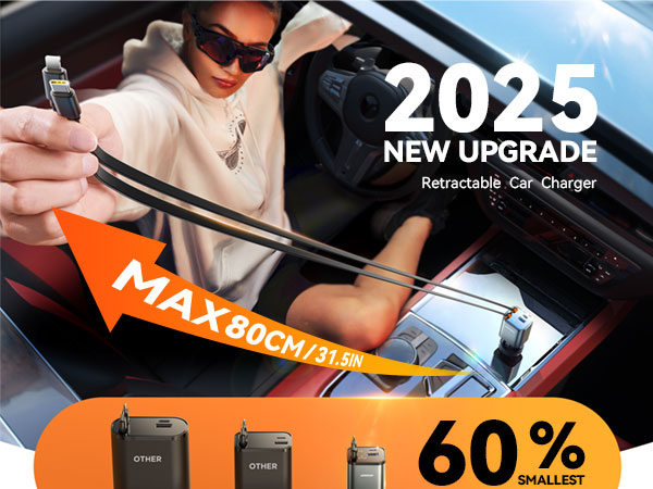 Retractable car charger