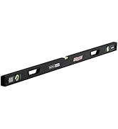 CHANNELLOCK 48-Inch, Professional-Grade Aluminum Box Level with Solid Block Acrylic Vials, 5200-0048