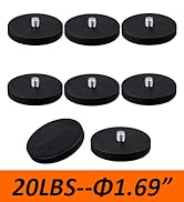 MUTUACTOR Neodymium Pot Magnets Heavy Duty,1/4"-20 20lbs Round Magnet with Threaded Stud,8pcs Str...