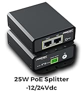 Procet Gigabit PoE Splitter 12V/24V DC 25W, IEEE802.3af/at/PoE+ Compliant PoE+ Power Adapter, IP4...