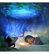 KOOT Star Light Projector, 8 Color LED Starry Night Light,Music Speaker Ocean Wave Galaxy Lightin...