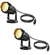 LemonBest Landscape Lights - 5W 110V Outdoor Spotlight - Waterproof IP65-3000K Warm White LED Lan...