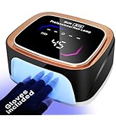 LimeGirl Cordless Black Nail Lamp for Gel X, Professional LED UV Nail Curing Lamp for Gel Nail Po...