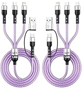 Travel Essentials, 3 in 2 Multi Charging Cable USB C Charger for iPhone 17, Multi Charger Cord wi...