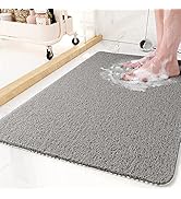 Non-Slip Bathtub Mat, 17x 30 Inch, Shower Mats for Bath Tub, PVC Loofah Bathroom Mats for Wet Are...