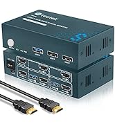 Steetek 2 Monitors 2 Computers KVM Switch USB 3.0, 4K@60Hz 2 Ports USB 3.0 Dual Monitors KVM Swit...