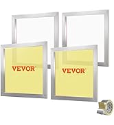 VEVOR 4 Pieces Aluminum, 20x20inch Silk Screen Frame with 110 Count High Tension Nylon Mesh and S...