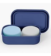 Quatish Leakproof Travel Soap Case, Large Soap Holder with Draining Layer, Silicone Bar Soap Hold...