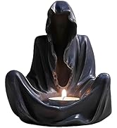 Ni-JASW Navy Blue Reaper Sitting Statue, Creeper Sitting Statue, Gothic Halloween Decorative Tea ...