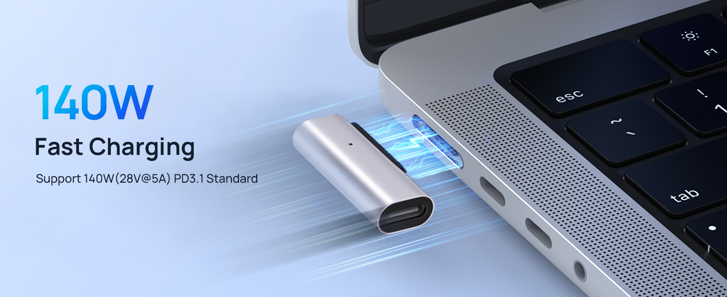 140W Fast Charging Support 140W(28V@5A) PD3.1 Standard