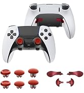 CHARM FOCUS Replacement Kit Thumbsticks &amp; Back Paddles for PS5 Edge Controller, Analog Thumb Stic...