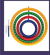 The Quilted Bear Round Knitting Loom Set - Plastic Knit Quick Loom Set of Four Different Sizes Ci...