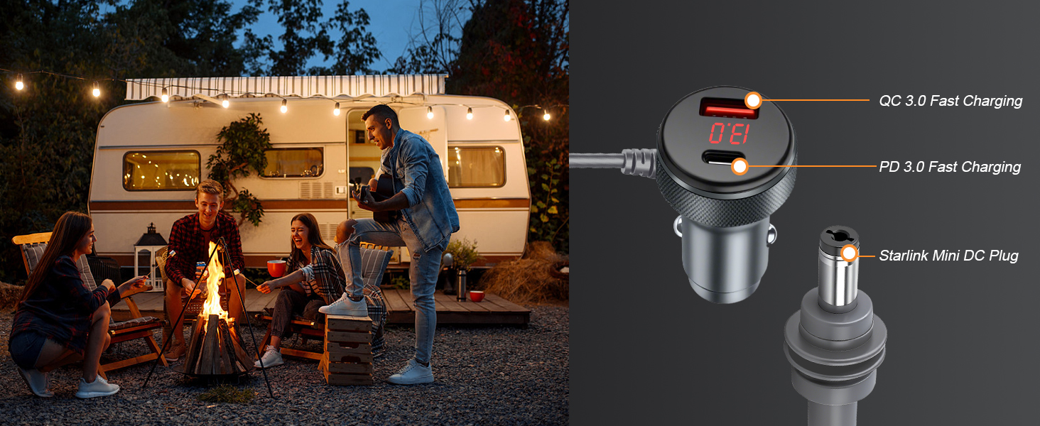 Starlink Mini Cable 3-in-1 adapter charger