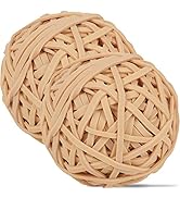AIWOQI Rubber Band Ball size #33 rubber bands Light brown 2 Pack ball About 260pcs elastic Bands ...