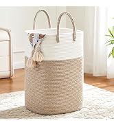 Artfeel Laundry Basket,Woven Cotton Rope Laundry Hamper,60L Versatile Storage for Dirty Clothes,B...