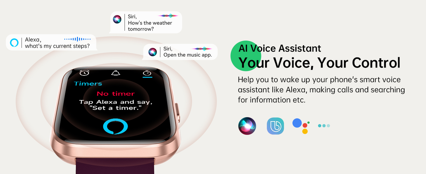 smart watch with Ai voice assistant and Alexa bulit-in